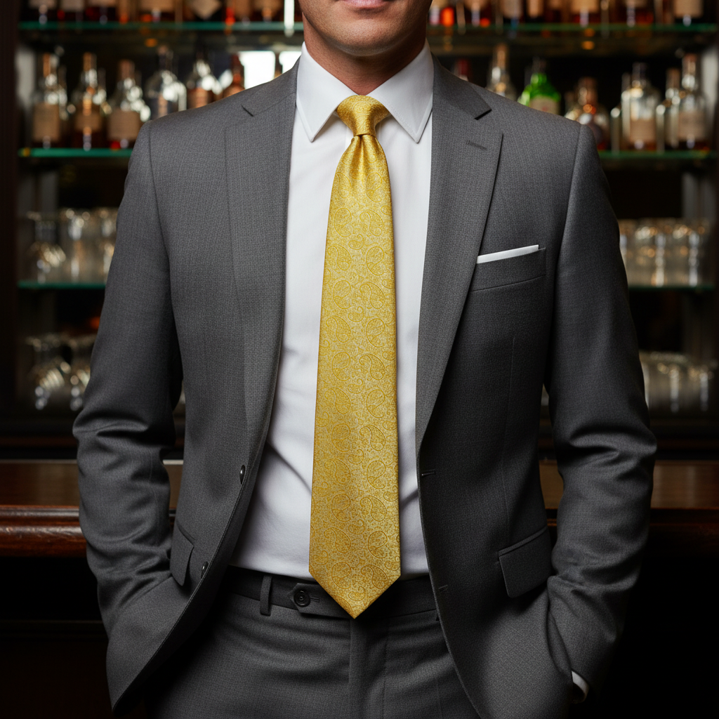 Amber Regent Microfibre Tie