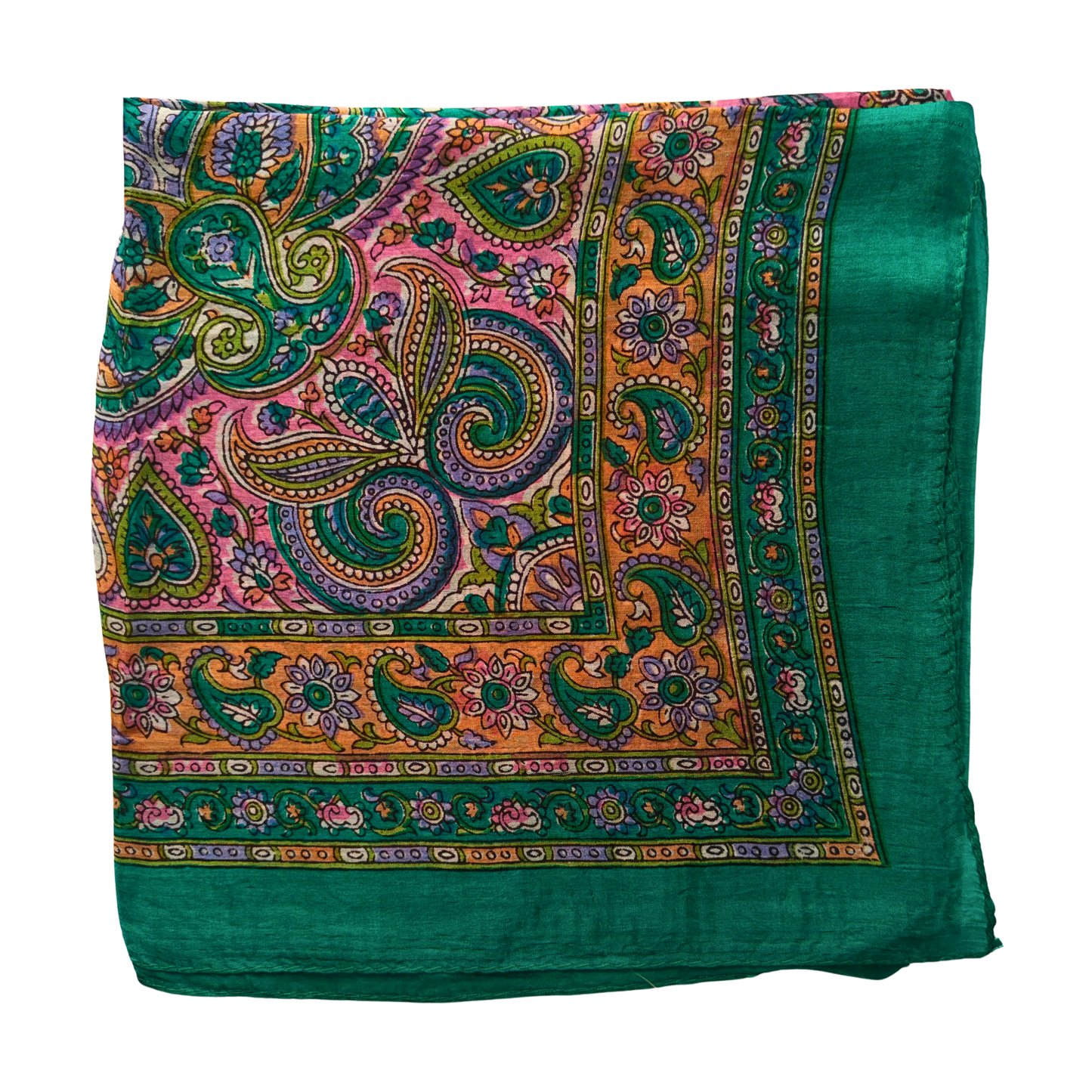 Azure Whisper Silk Square Scarf