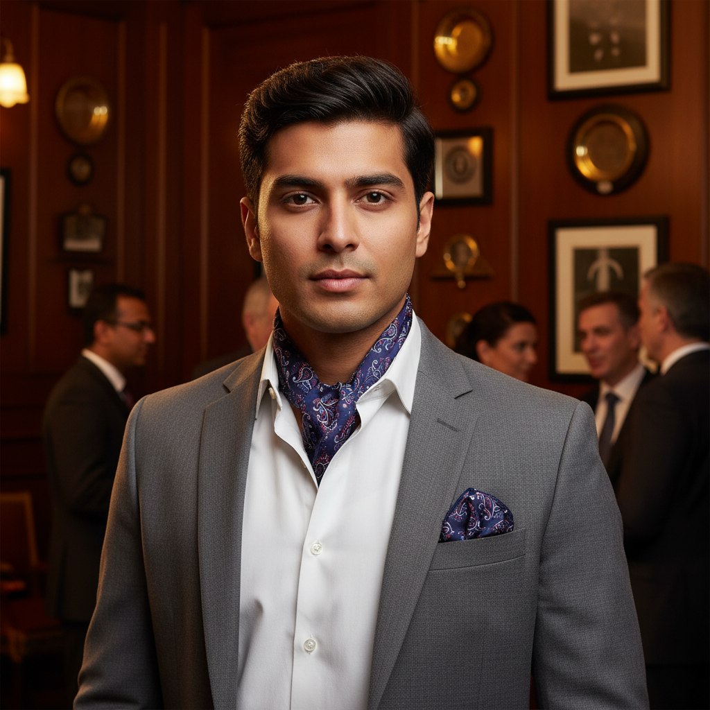 Brigade Paisley Scarf & Pocket Square Matching Set