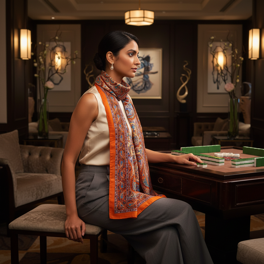 Cami Printed Silk Stole