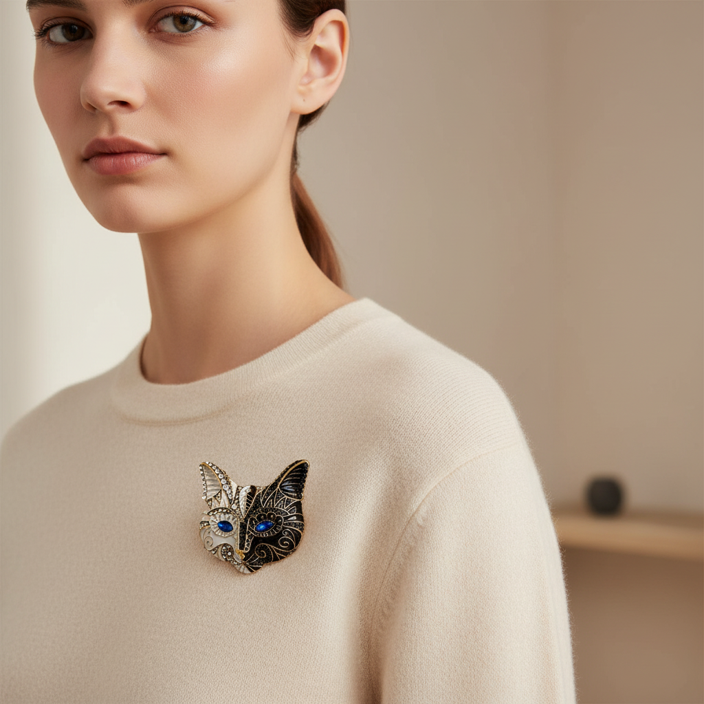 Dazzling Cat Ladies Brooch