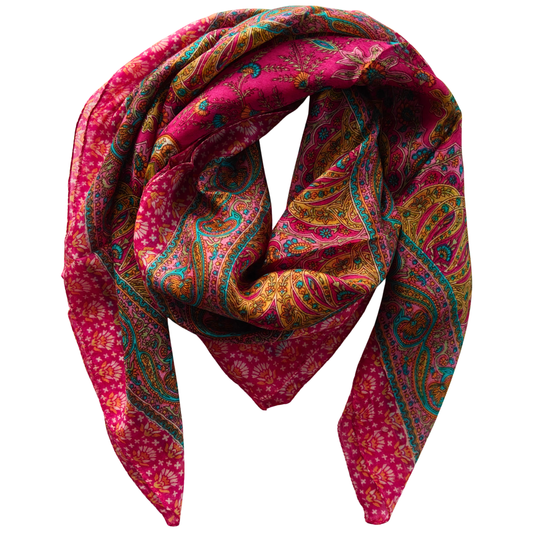 Celeste Charm Silk Square Scarf