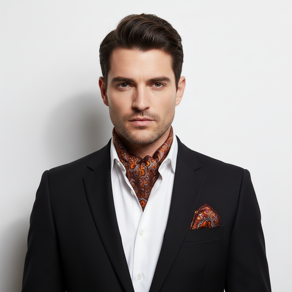 Classic Paisley Scarf & Pocket Square Matching Set