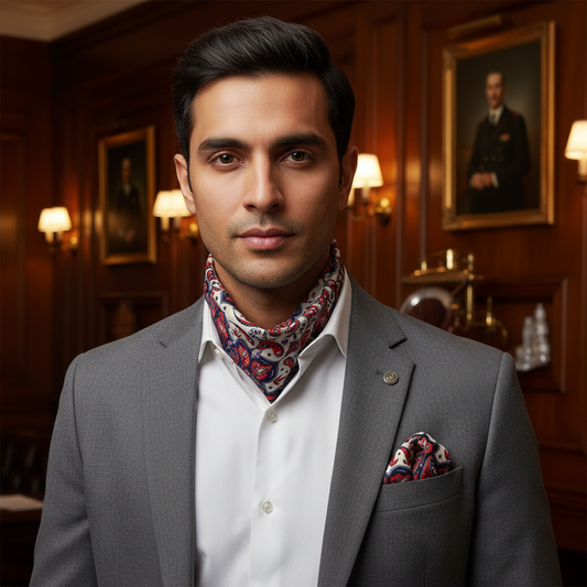 Command Paisley Scarf & Pocket Square Matching Set