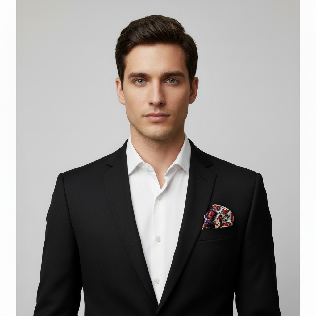 Command Paisley Scarf & Pocket Square Matching Set