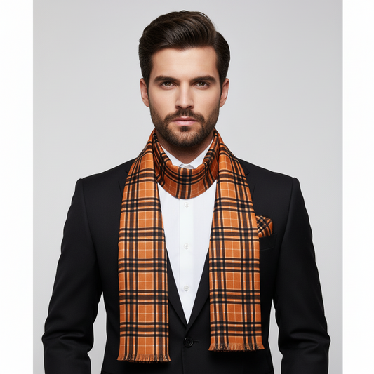 Elan Scarf & Pocket Square Matching Set
