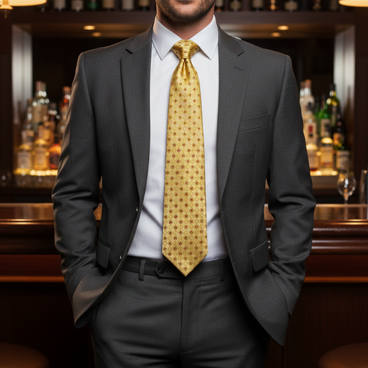 Golden Crest Microfibre Tie