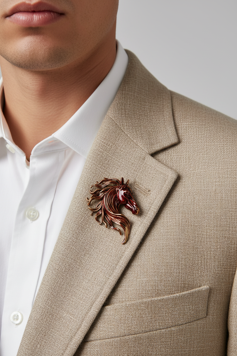 Horse Head Unisex Brooch & Lapel Pin