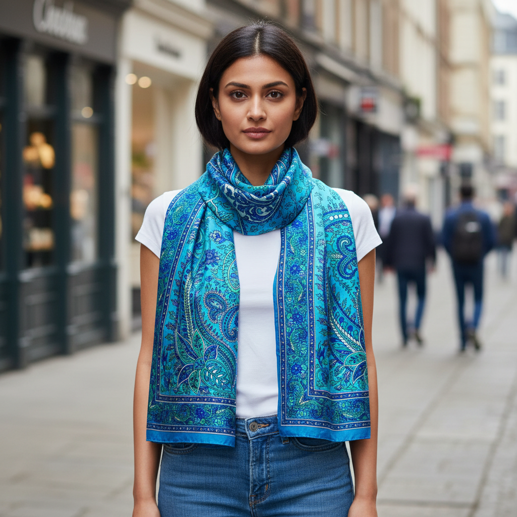 Hayati Printed Silk Stole