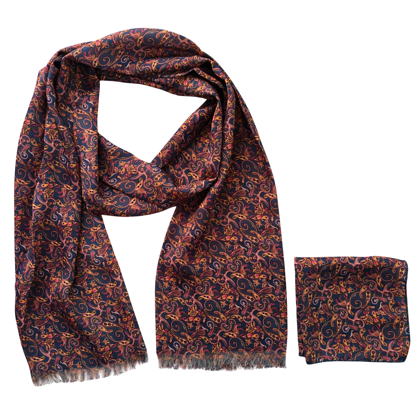 Heritage Paisley Scarf & Pocket Square Matching Set