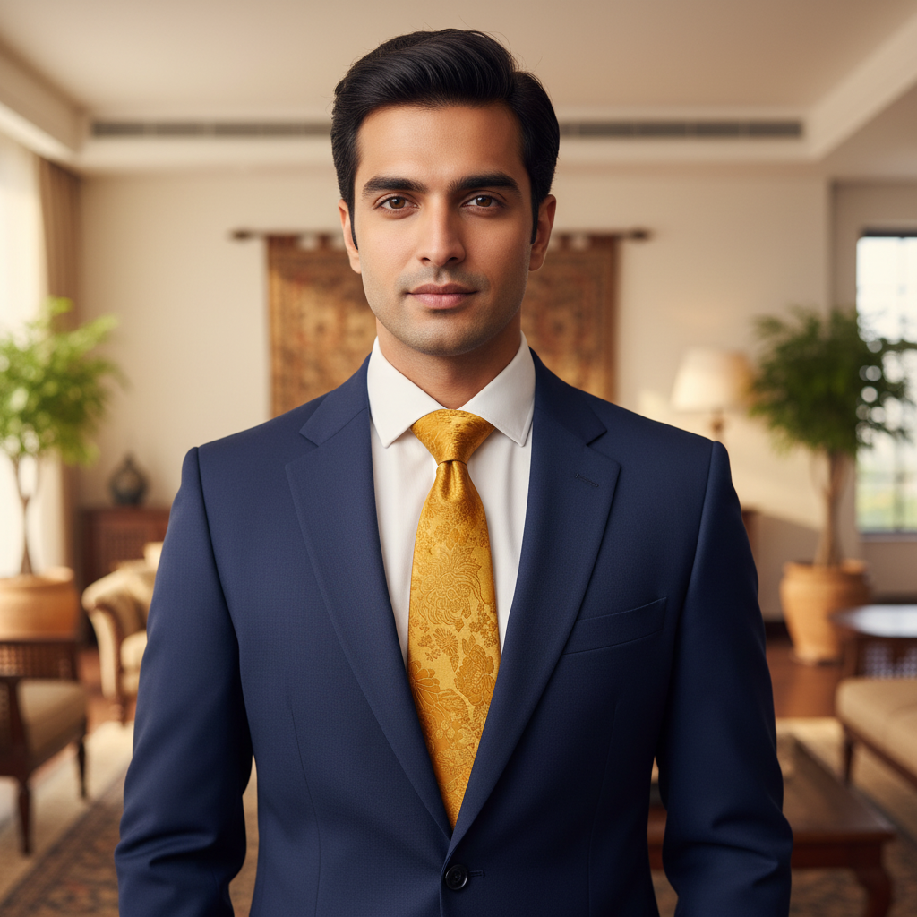 Imperial Ochre Microfibre Tie