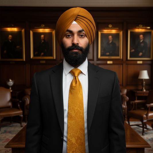 Imperial Ochre Microfibre Tie