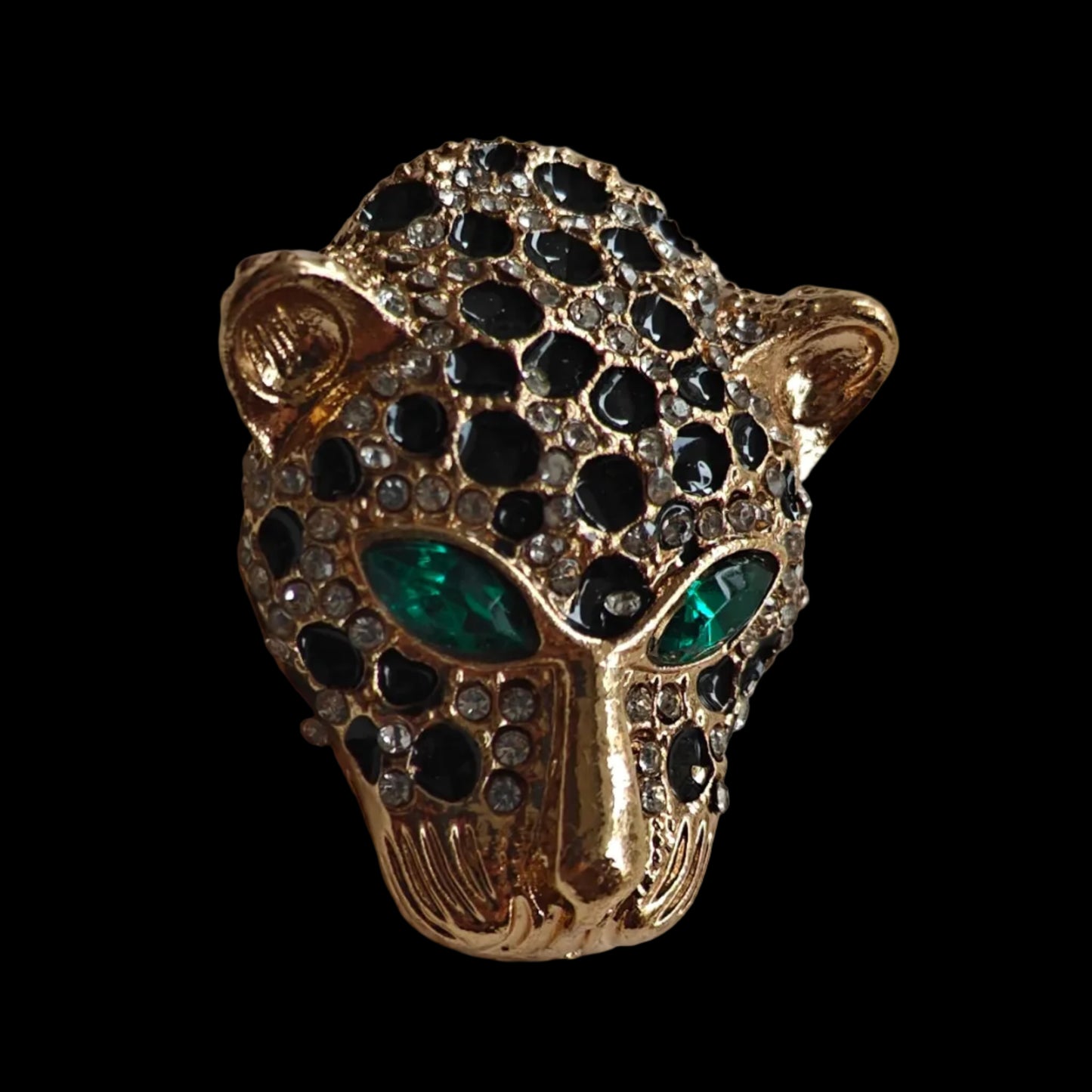 Emerald Panther Unisex Brooch & Lapel Pin