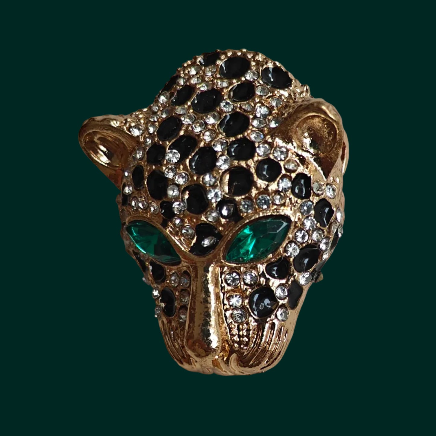 Emerald Panther Unisex Brooch & Lapel Pin