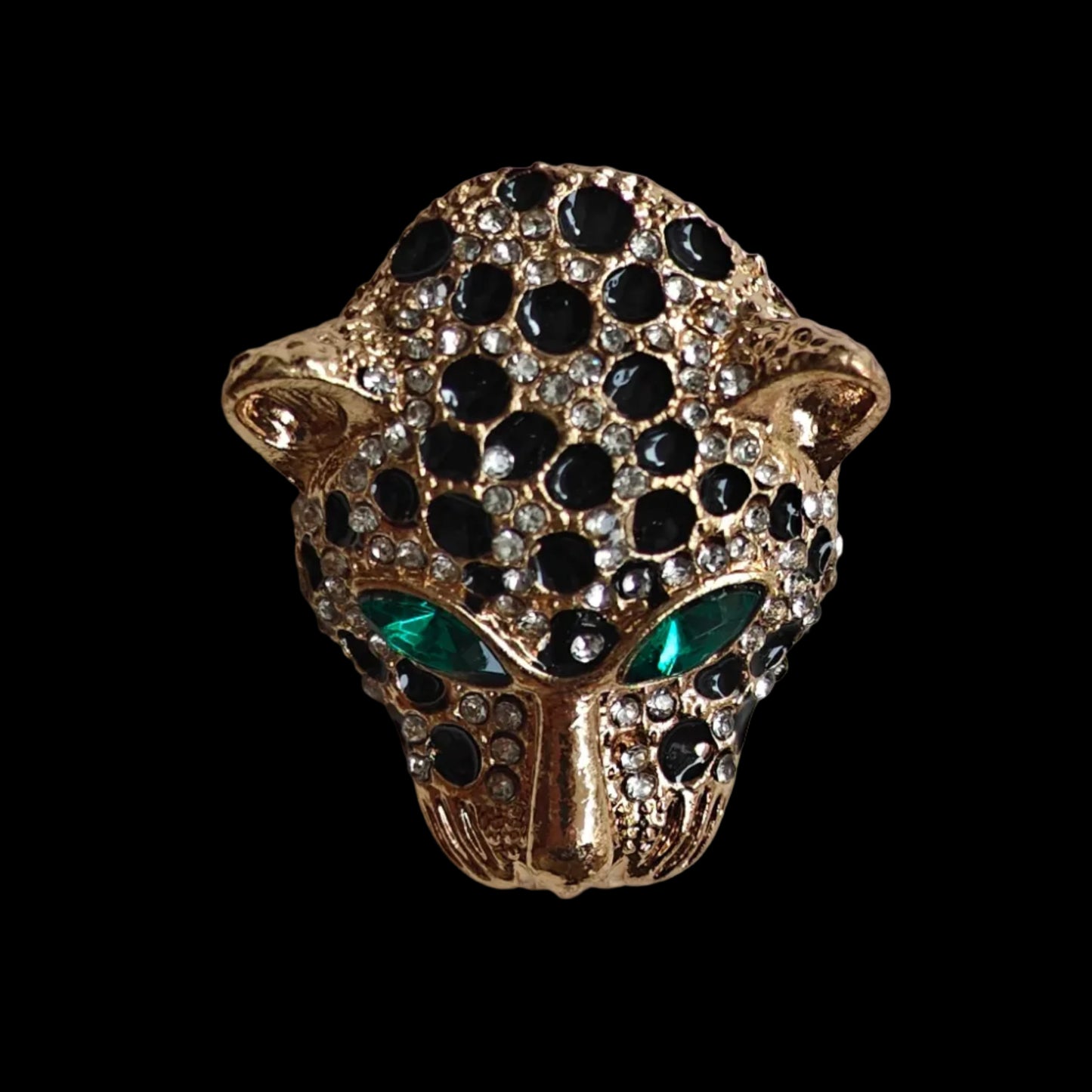 Emerald Panther Unisex Brooch & Lapel Pin
