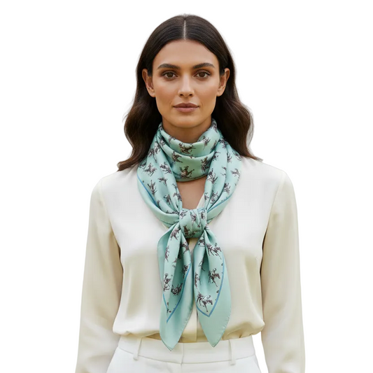 Polo Print Ladies Pure Silk Scarf