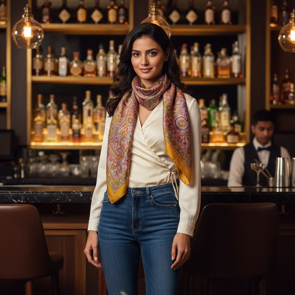 Luminara Wrap Silk Square Scarf