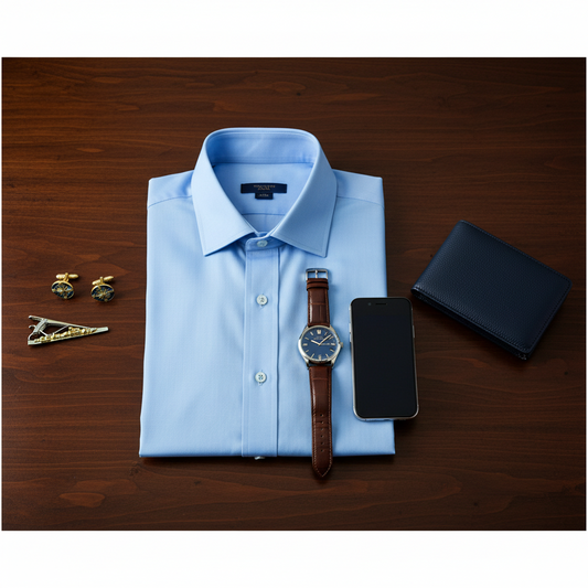 Nautical Cufflinks & Tie Clip Accessory Set