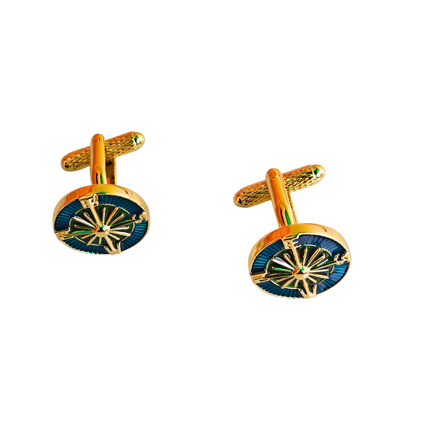 Nautical Cufflinks & Tie Clip Accessory Set