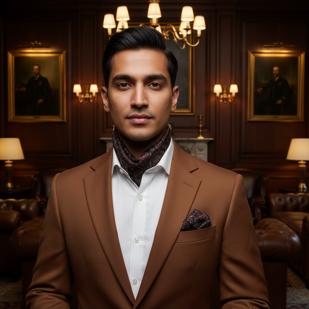 Noble Paisley Scarf & Pocket Square Matching Set