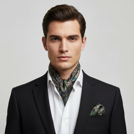 Paisley Grace Scarf & Pocket Square Matching Set