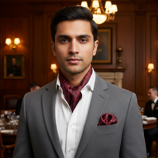 Paisley Royale Drape Scarf & Pocket Square Matching Set