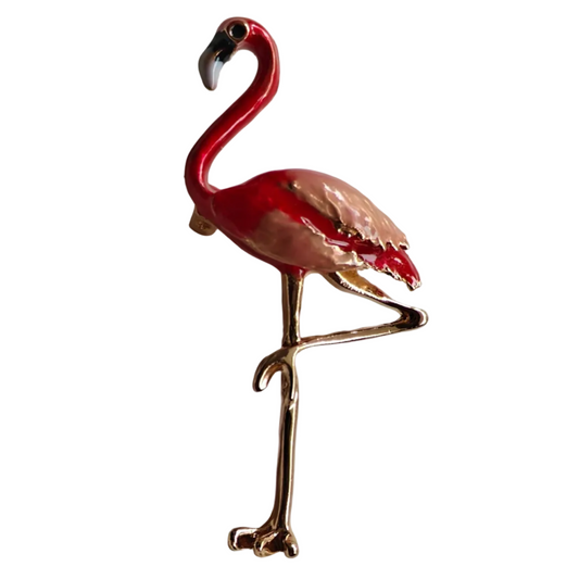 Peach Crane Ladies Brooch
