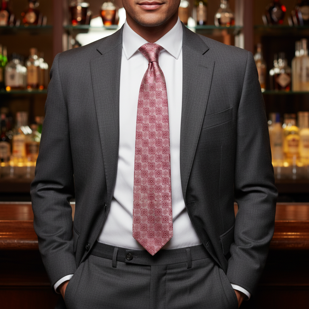 Pink Sovereign Microfibre Necktie