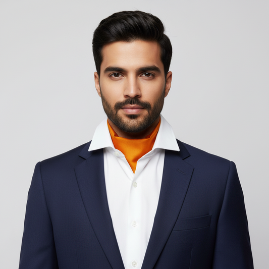 Tangarine Solid Colour Silk Scarf