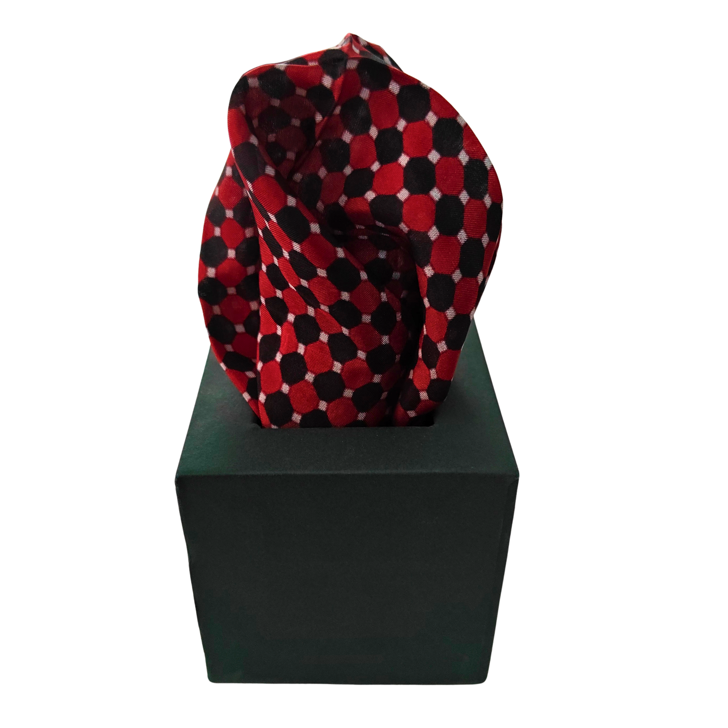 Red Honeycomb Pocket Square