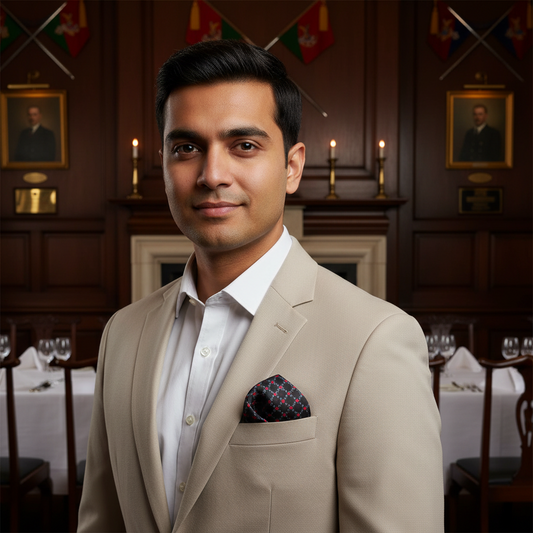 Red Rhombus Pocket Square