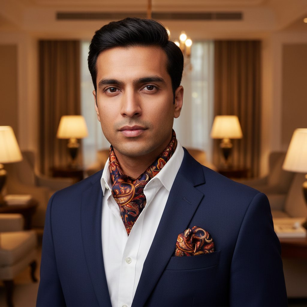 Reginald Paisley Scarf & Pocket Square Matching Set