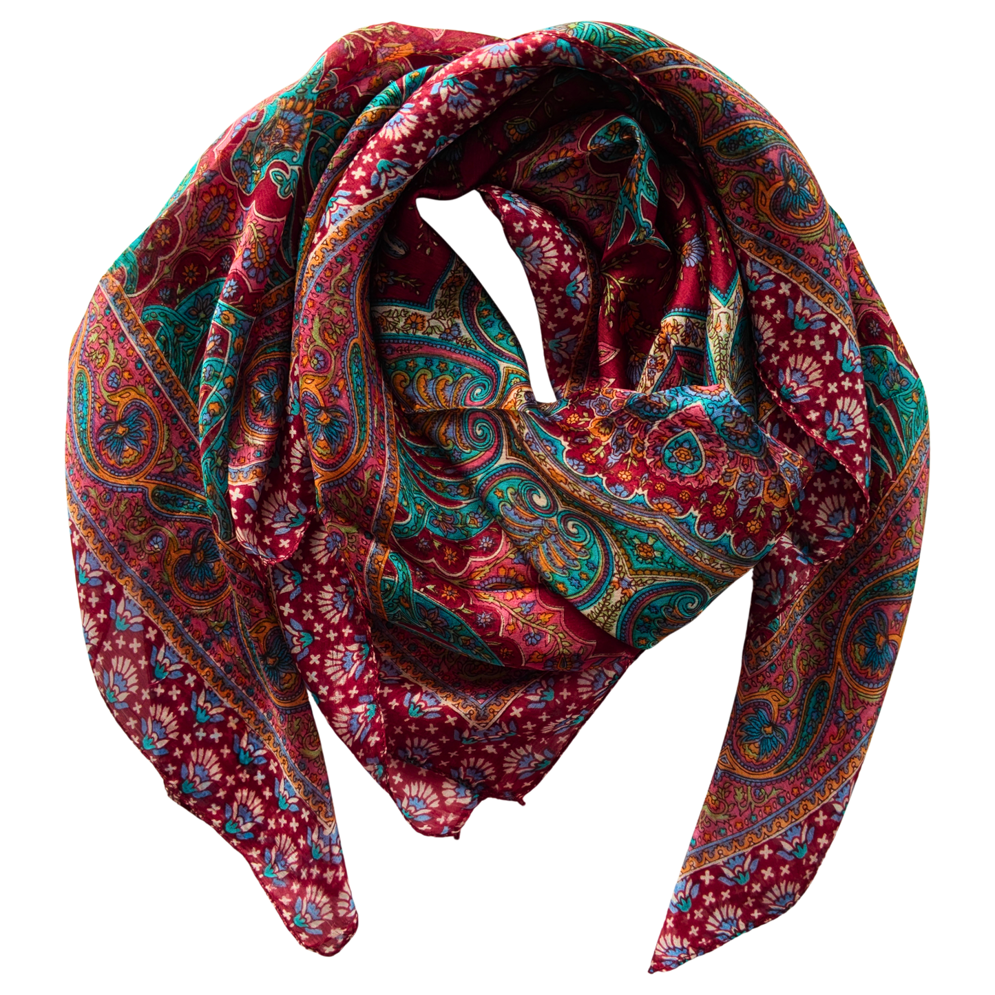 Riviera Breeze Silk Square Scarf