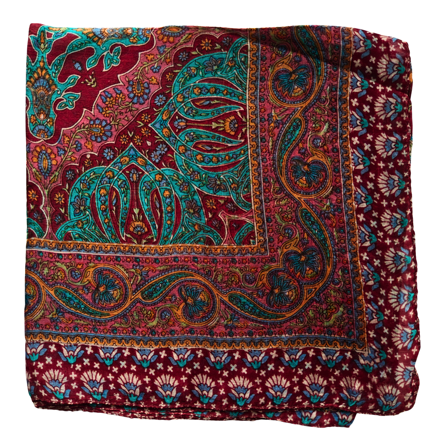 Riviera Breeze Silk Square Scarf