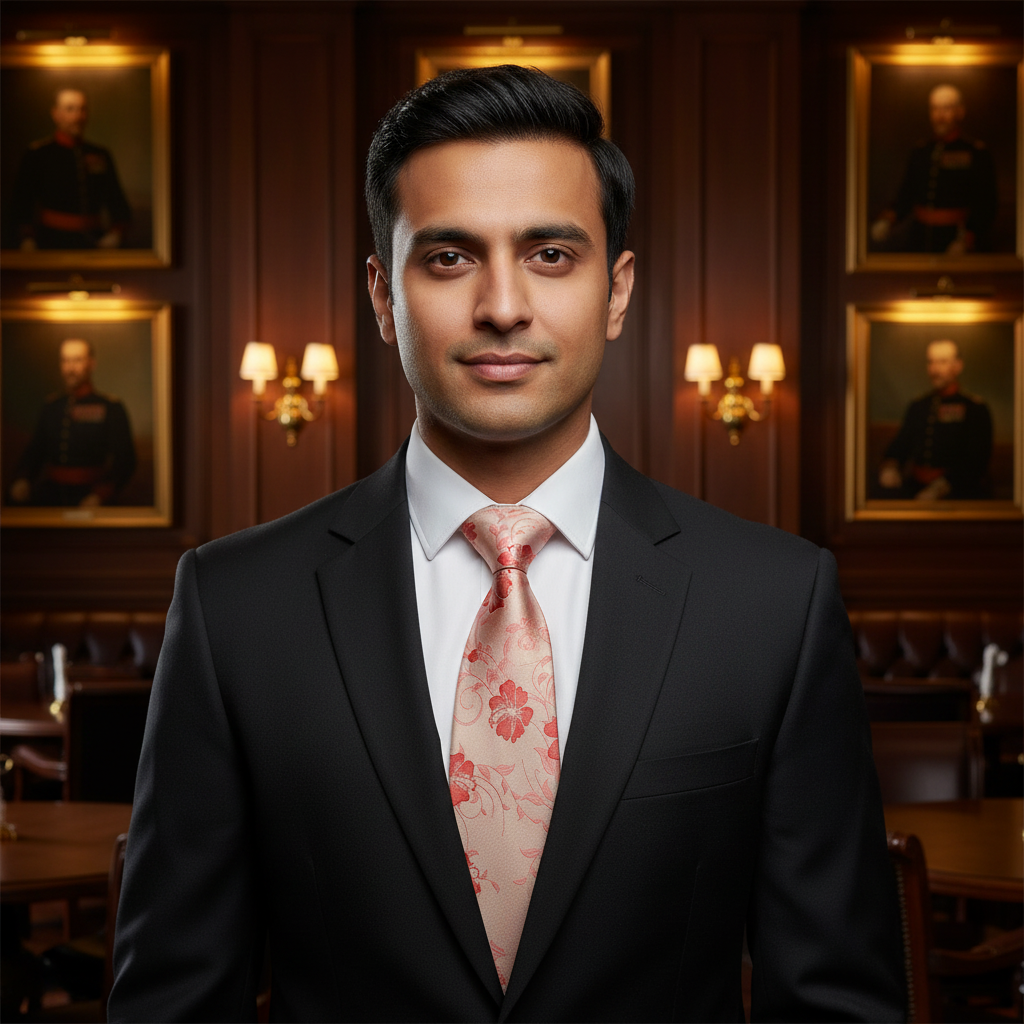 Floral-patterned tie in a black box on a white background