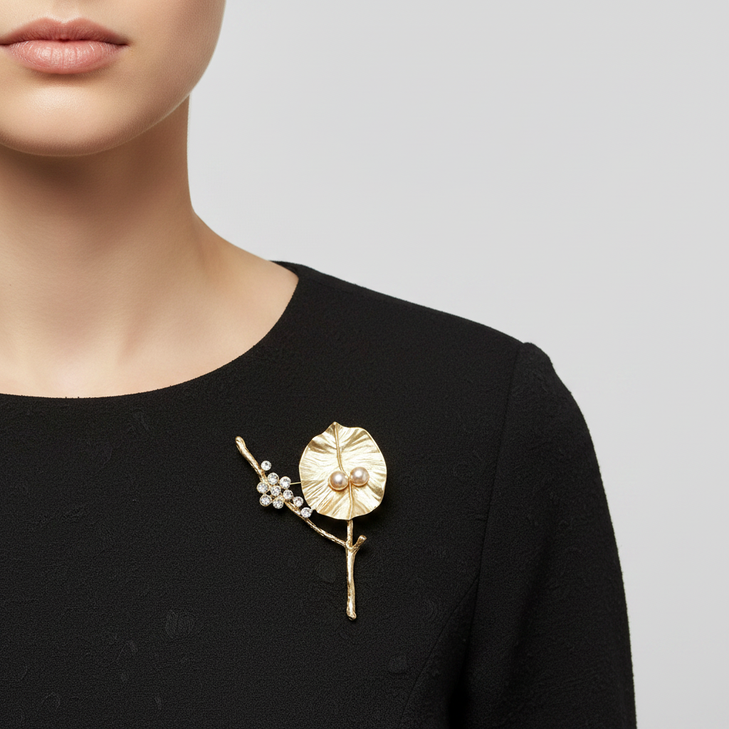 Twig Leaf Ladies Brooch