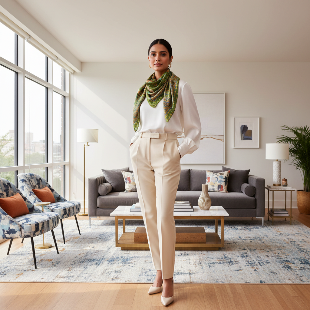 Verve Silk Square Scarf