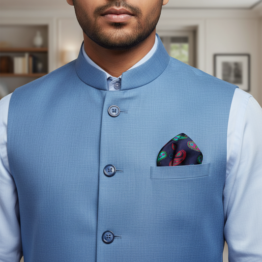 Vibrant Paisley Pocket Square