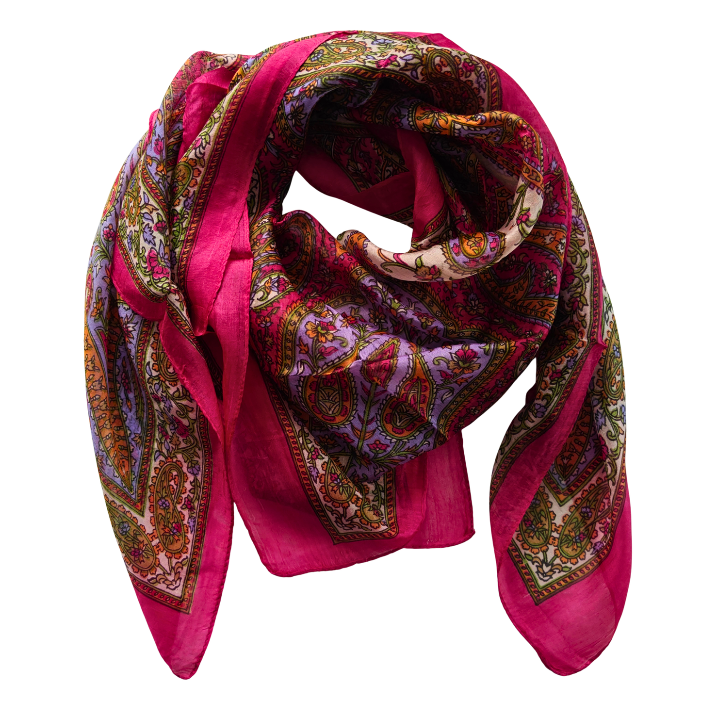 Vivid Muse Silk Square Scarf