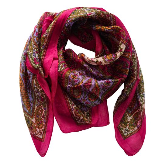 Vivid Muse Silk Square Scarf