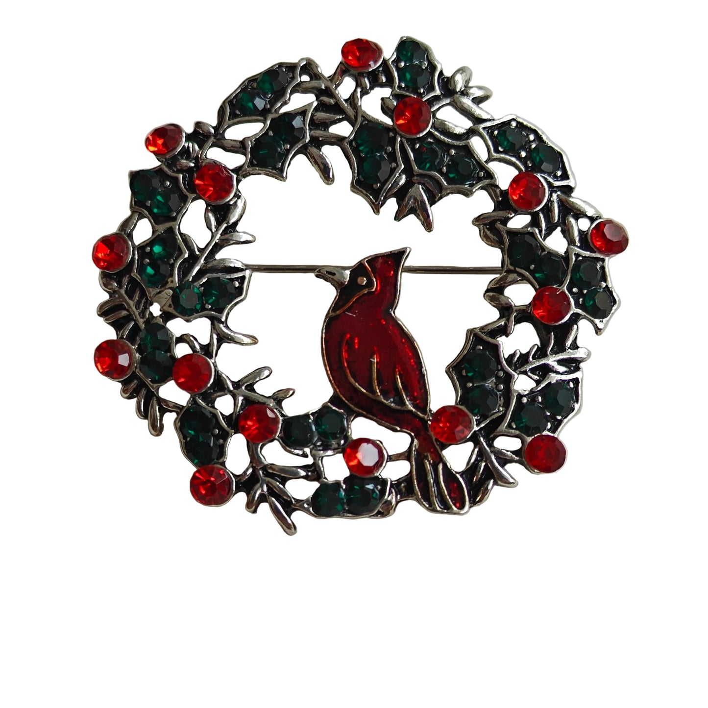 Wreath & Bird Ladies Brooch