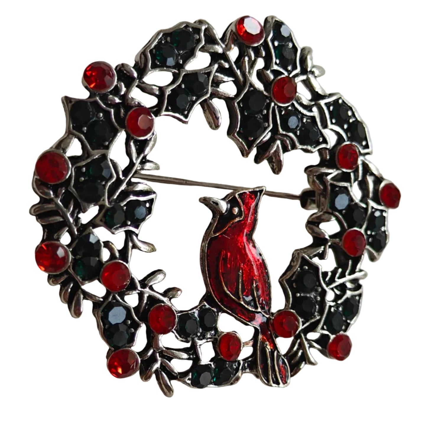 Wreath & Bird Ladies Brooch