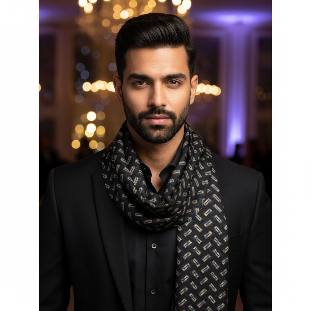 Novartis Men's 2026 Collection Pure Silk Scarf