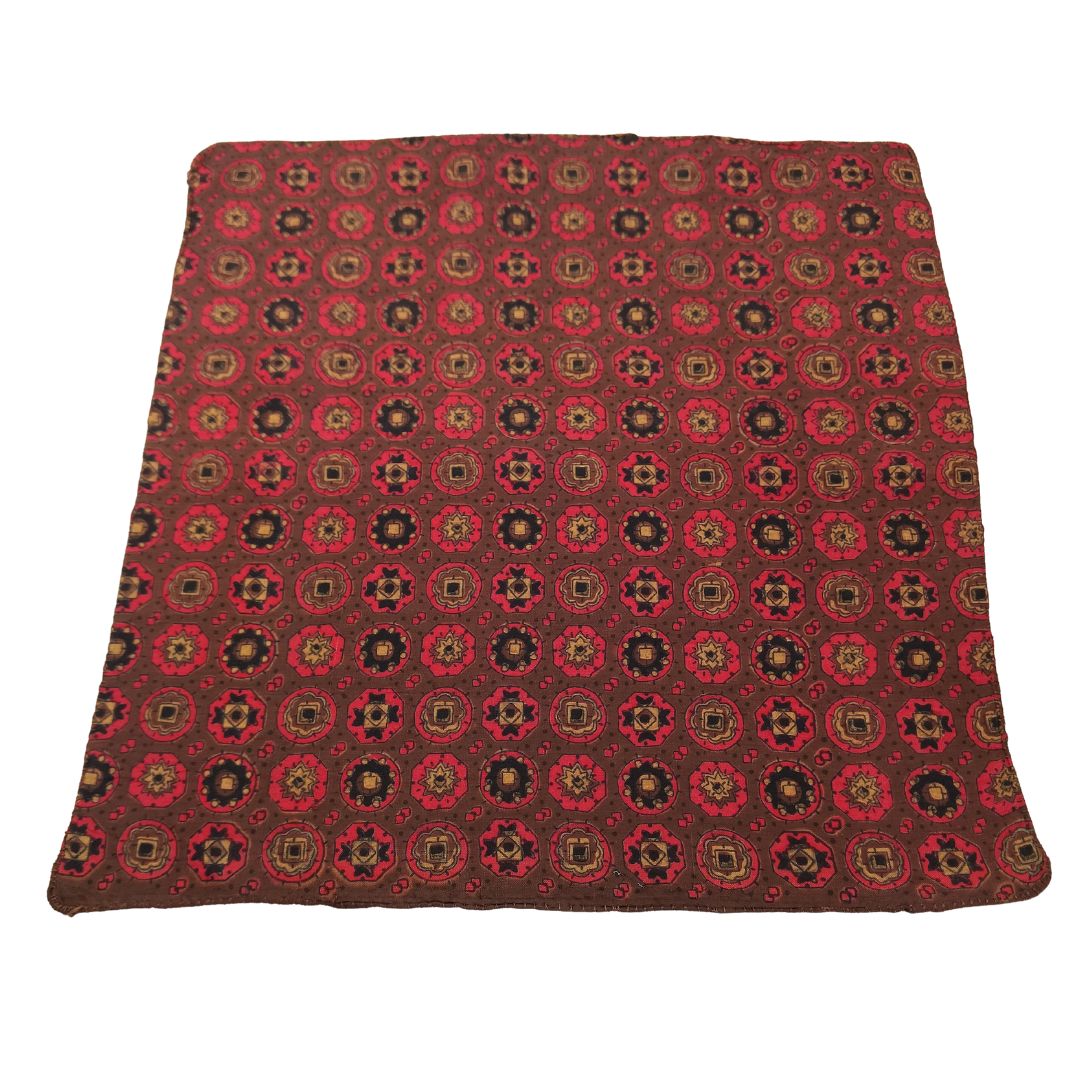 Titan Hand Block Printed Pure Silk Pocket Square