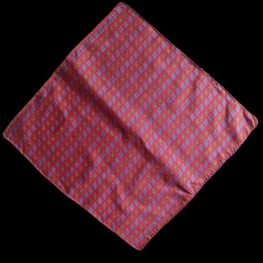 Konark Hand Block Printed Pure Silk Pocket Square