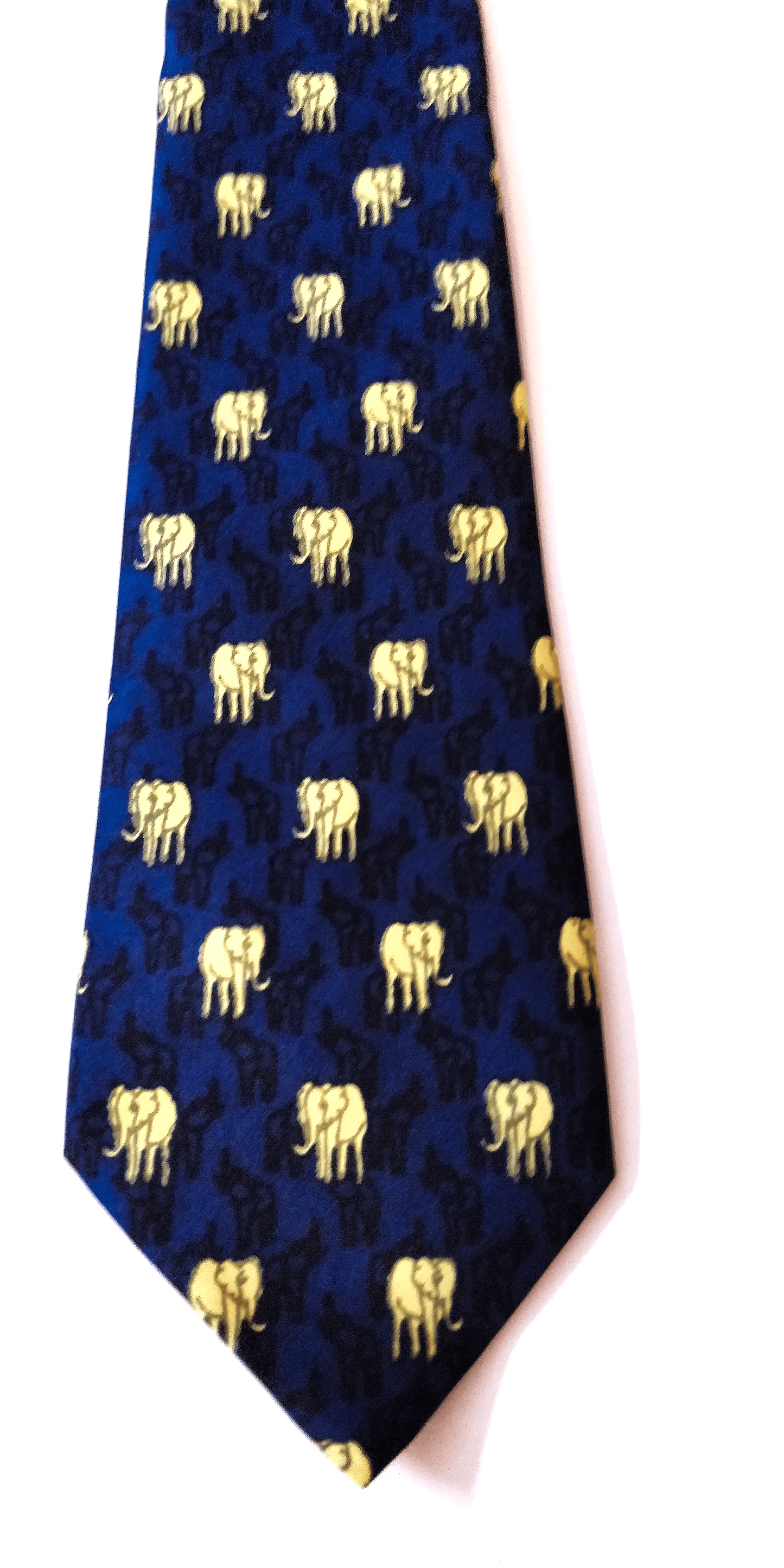 Mughal Elephant Series Dark Blue Silk Tie