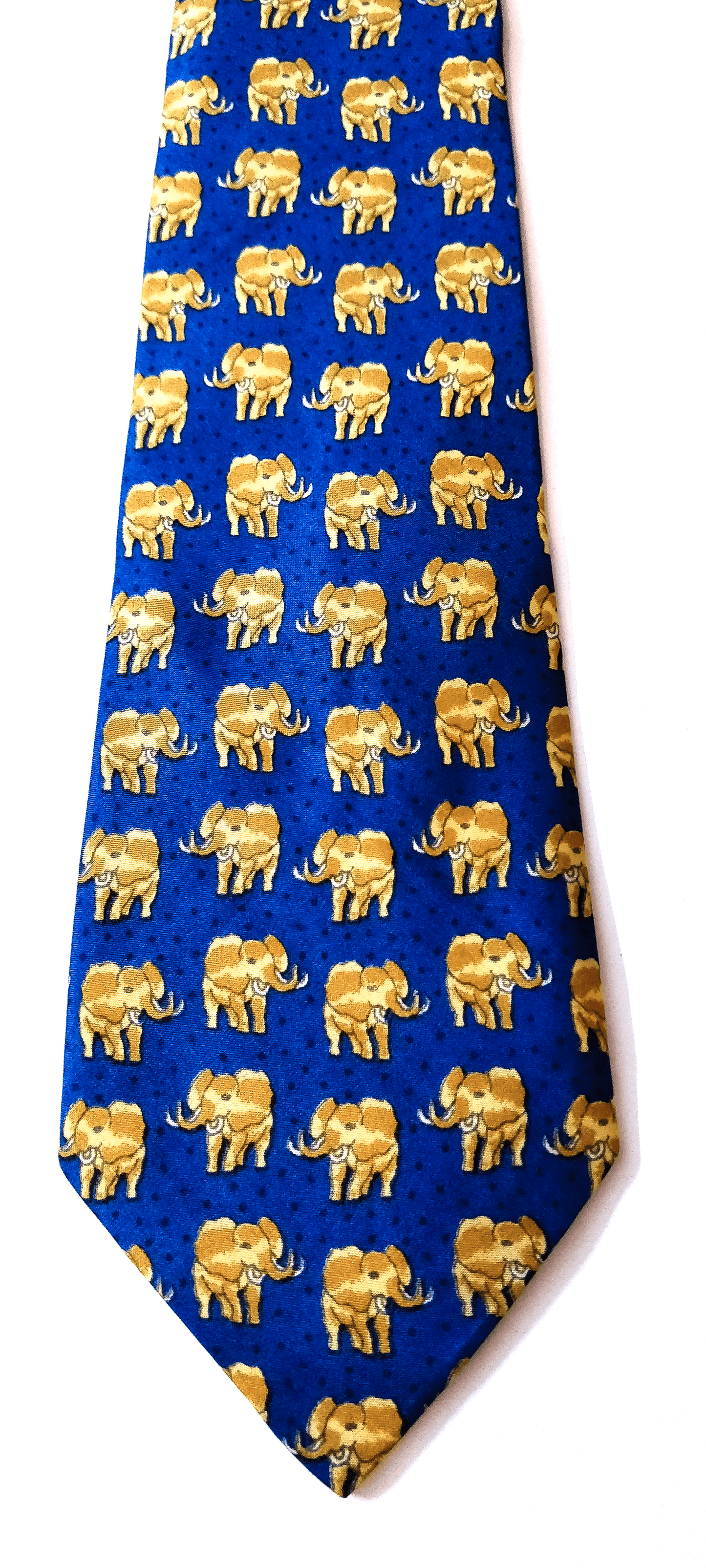 Mughal Elephant Series Turquoise Blue Silk Tie