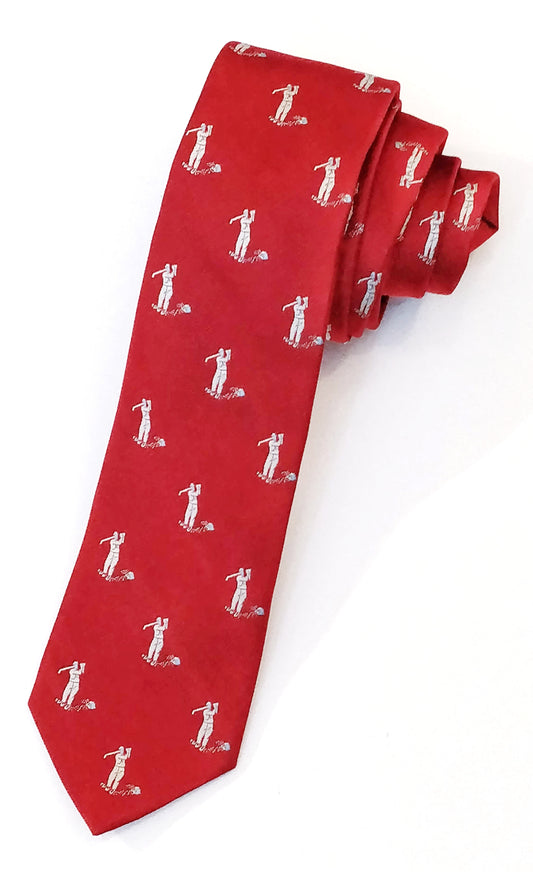 Classic Golf Theme Woven Microfibre Tie