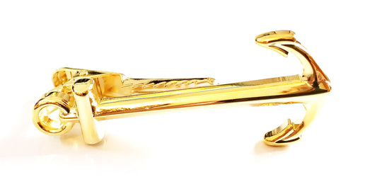 Golden Anchor Tie Clip