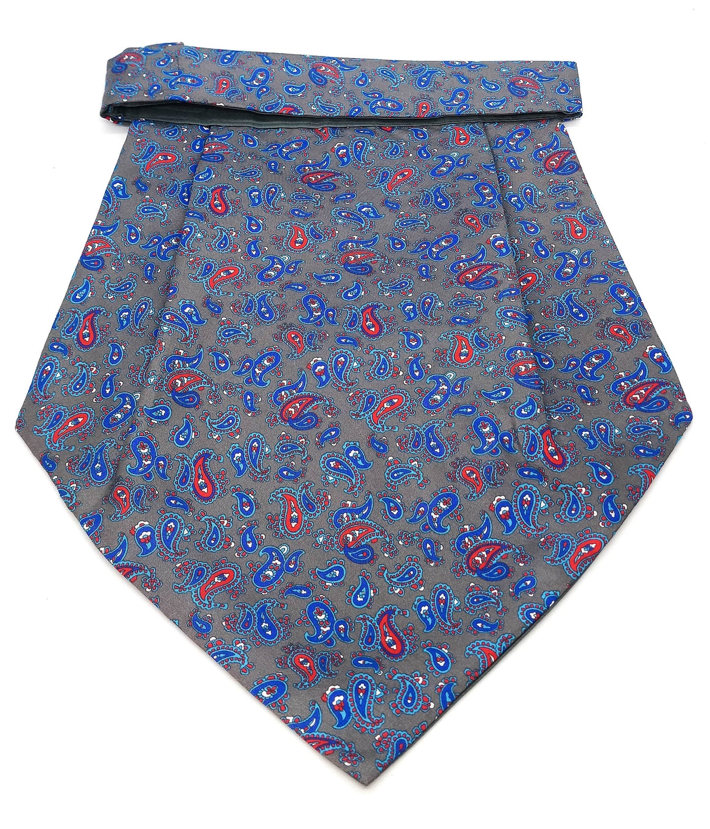 Silk Cravat Blue & Red Paisley